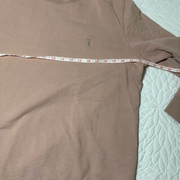 ALL SAINTS MENS crew neck pull over sweatshirt salmon - Picture 10 of 12